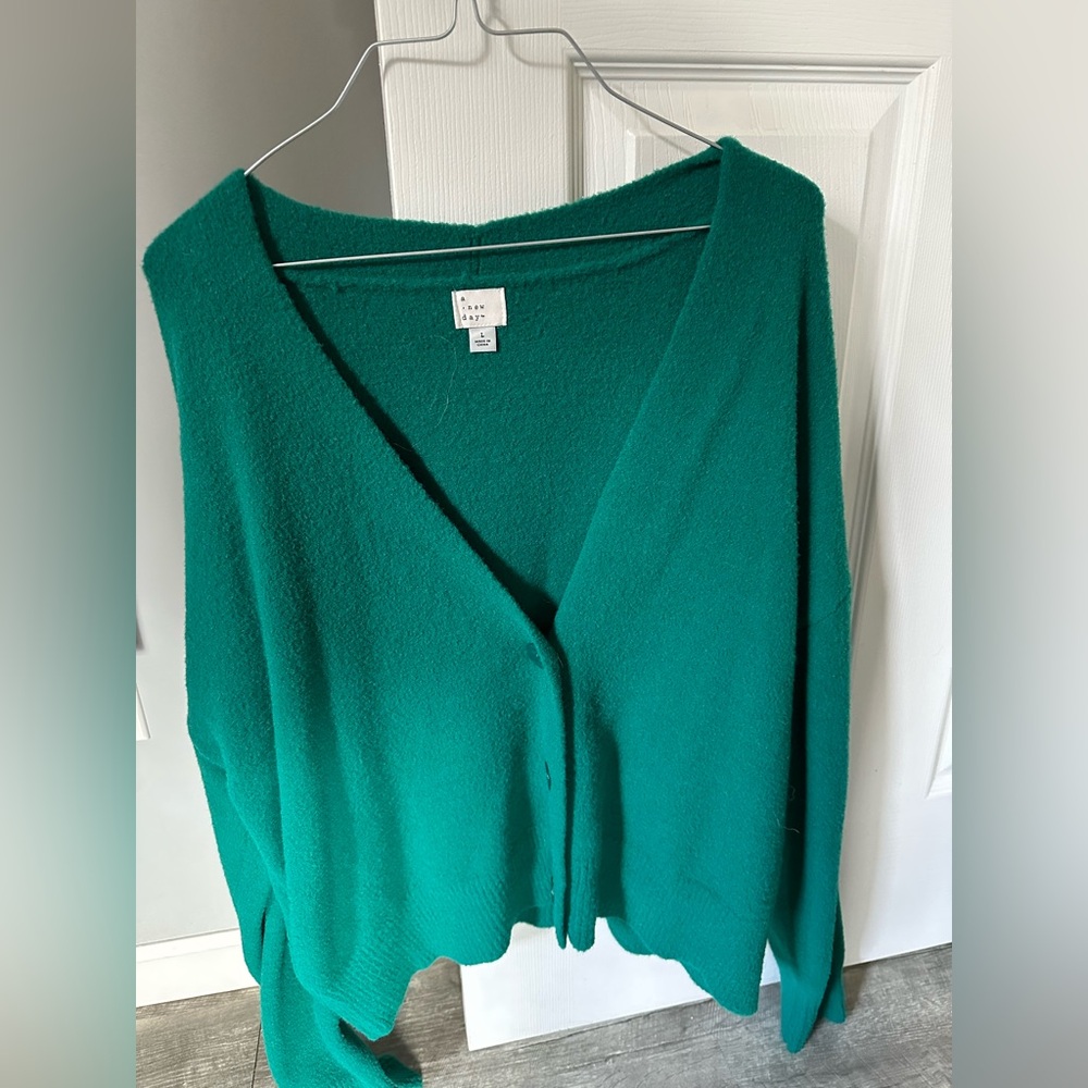 a new day Teal V-Neck Cardigan